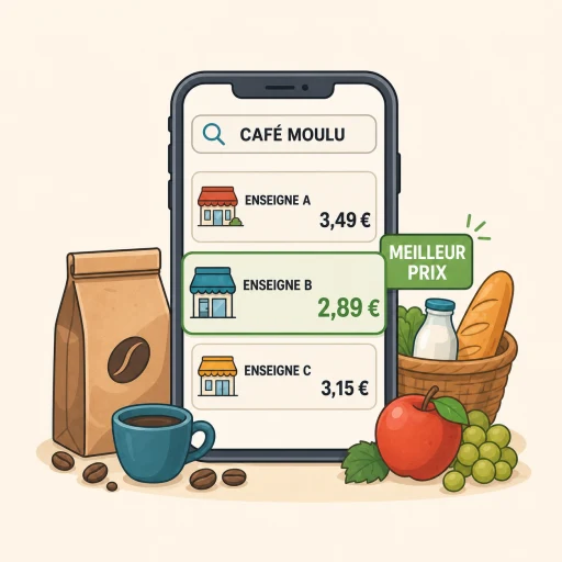 Recherche d'un produit avec trois enseignes et le meilleur prix disponible signalé